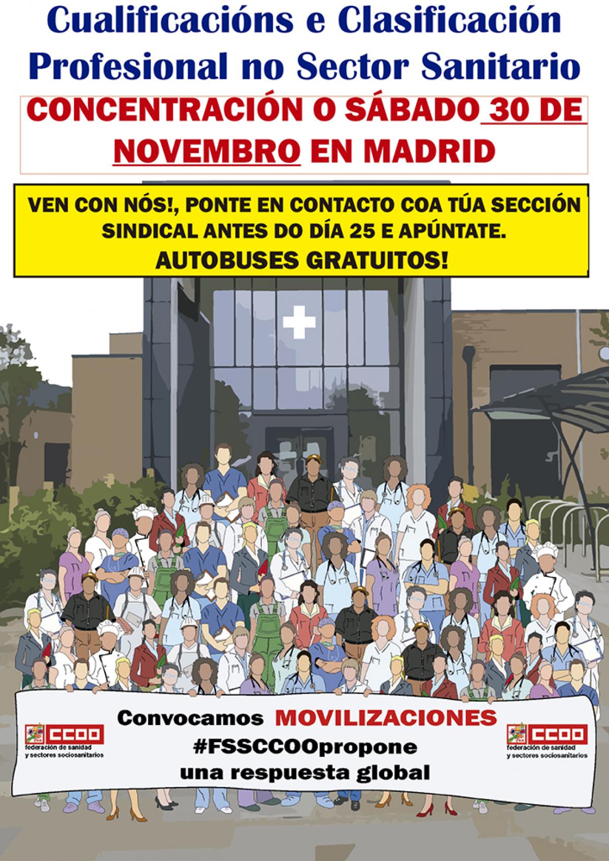 Concentracin o sbado 30 de novembro en Madrid