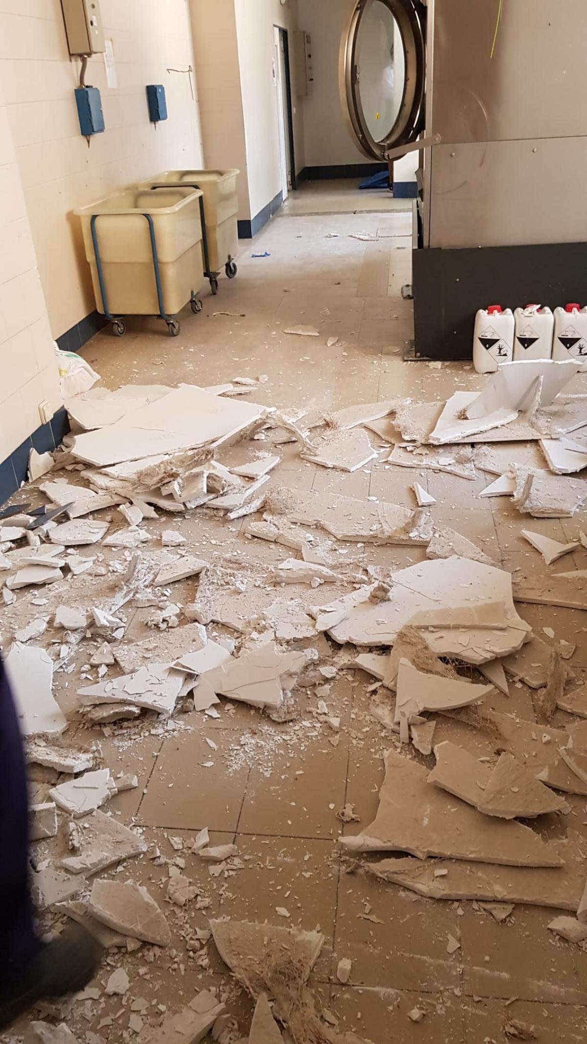 Cade del techo en el hospital Virgen del Mirn de Soria