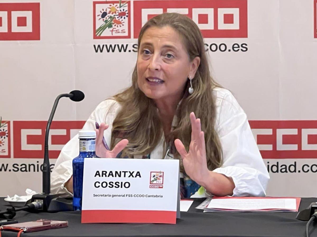 Arantxa Cosso, secretaria general de la Federacin de Sanidad y Sectores Sociosanitarios de CCOO en Cantabria.