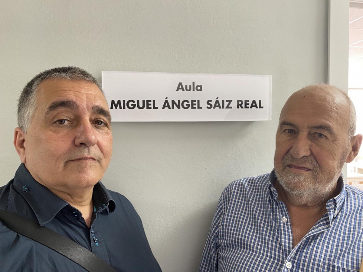 Francisco Lpez, secretario general de la Unin Provincial de CCOO Melilla junto con Miguel ngel Siz Real