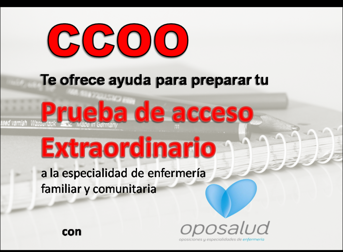CCOO prueba extraordinaria Oposalud